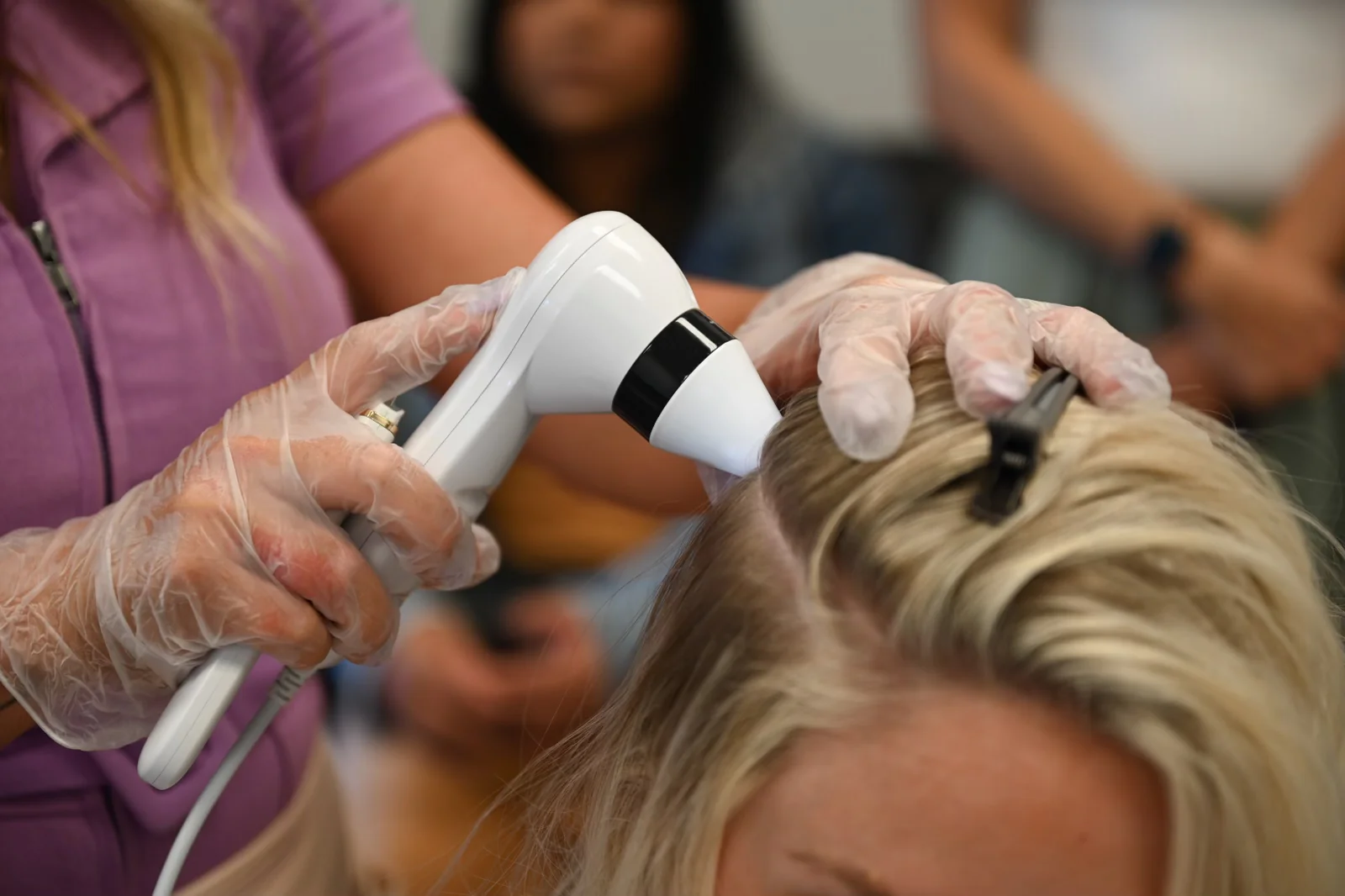 A news feature from Studio 5 News showcasing the Scalp Facial Lounge, highlighting the benefits of a scalp facial treatment.